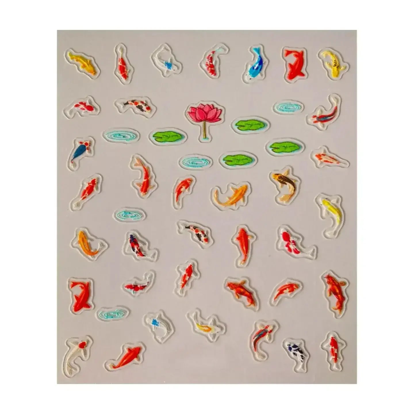 'Dame + the Devil' - 5D Cute Koi Nail Adornments