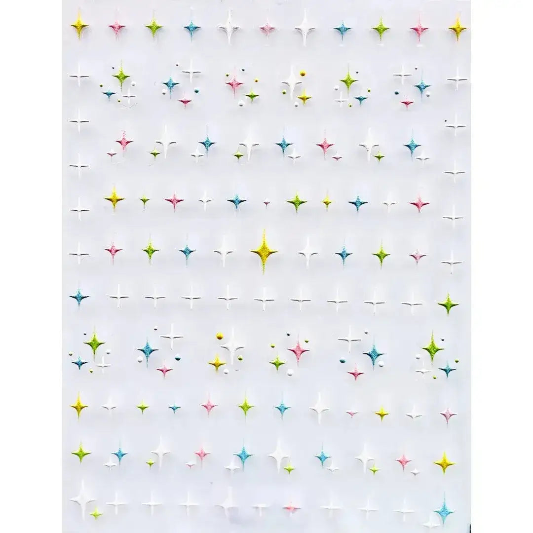 'Dame + the Devil' - Pastel Atomic Star Nail Adornments - Dame + the Devil Emporium