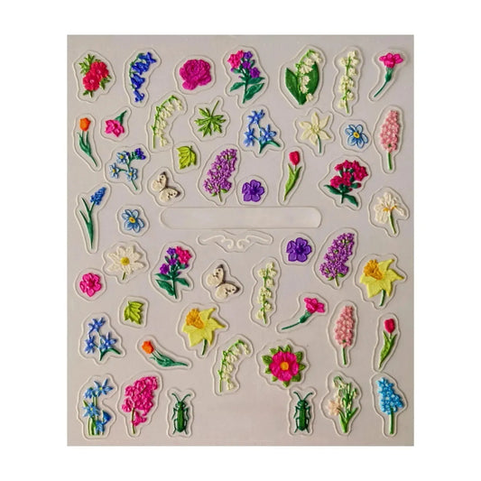 'Dame + the Devil' - 5D Spring Flowers Nail Adornments