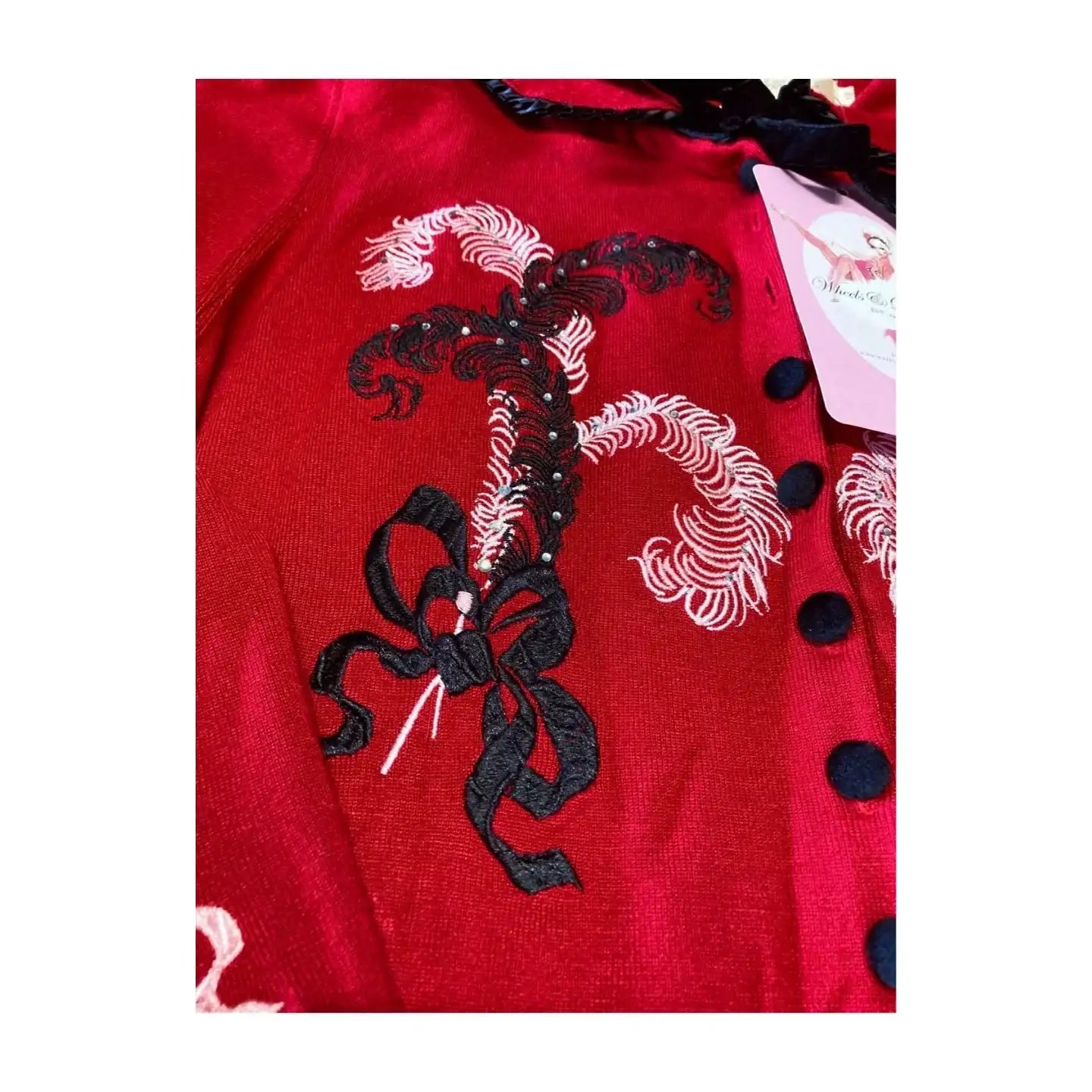 Pre Loved: Wheels & Dollbaby - Dita Plume De Teese Rouge Cardigan - Limited Edition