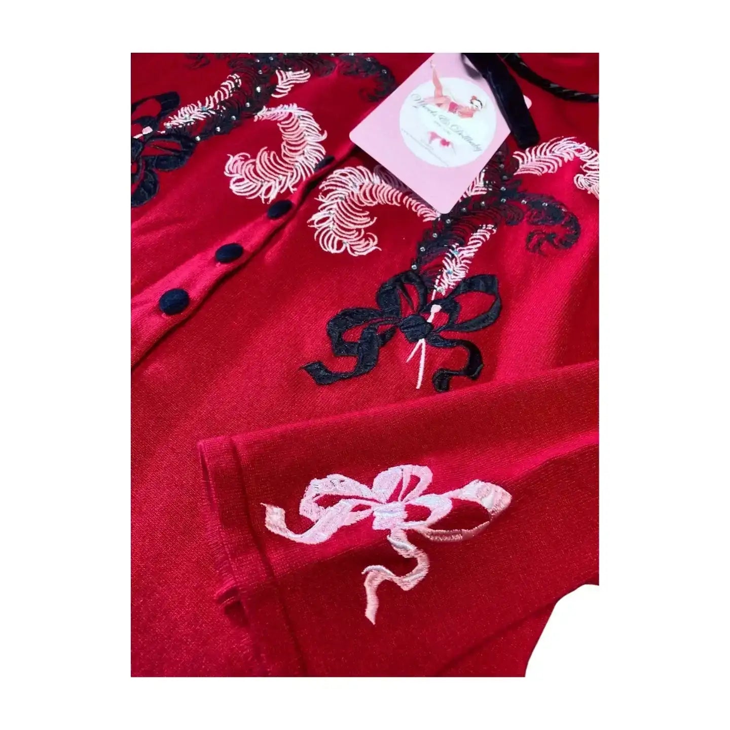 Pre Loved: Wheels & Dollbaby - Dita Plume De Teese Rouge Cardigan - Limited Edition