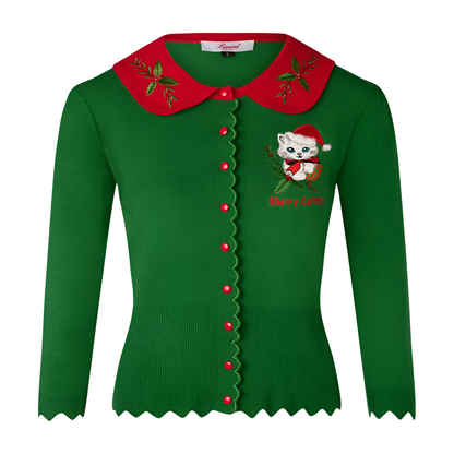 Merry Catmus Christmas Cardigan by 'Banned Retro'