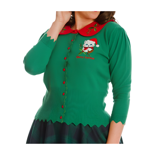 Merry Catmus Christmas Cardigan by 'Banned Retro'