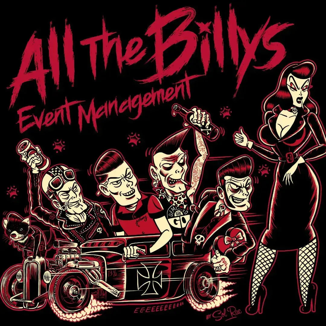 'All The Billys' - Mens Long Sleeve T-Shirt - Dame + the Devil Emporium