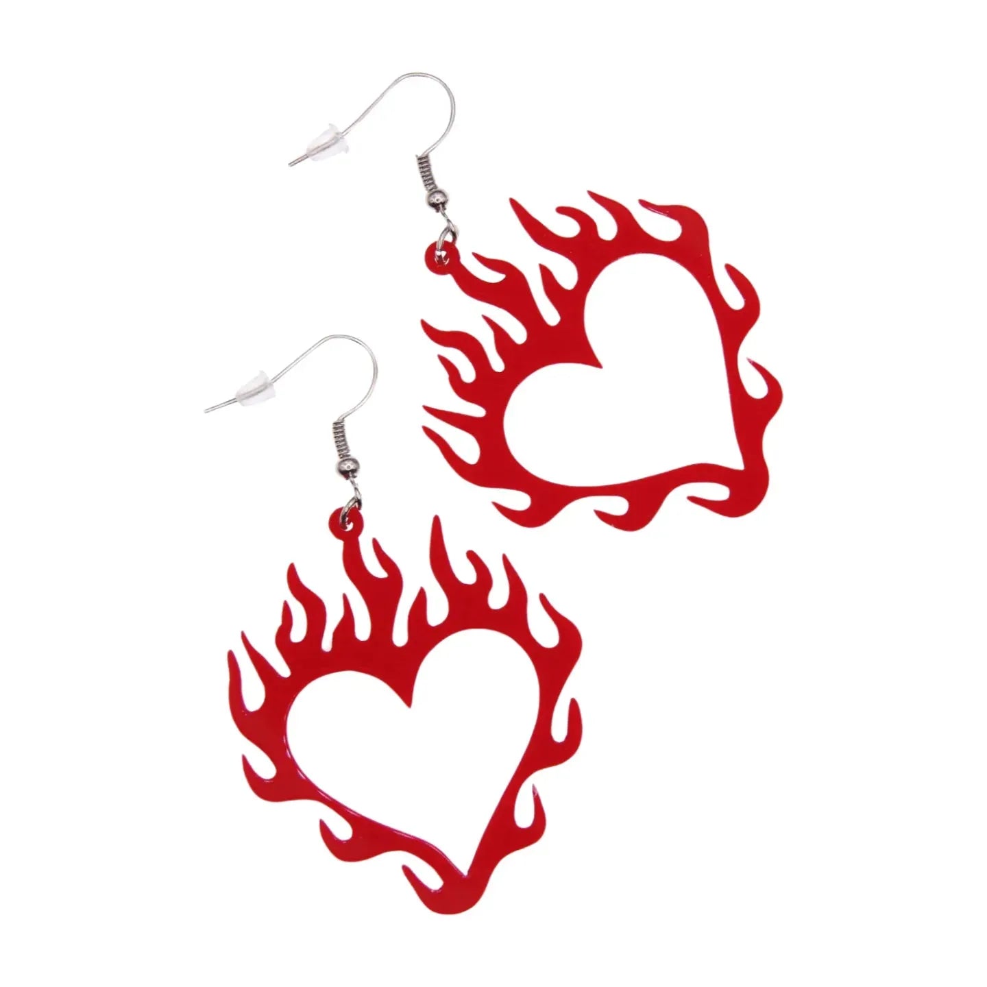 Heart Flame Earrings - Dame + the Devil Emporium