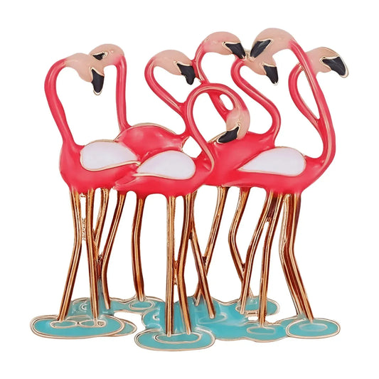 'Dame + the Devil' Flamingo Fandango Brooch - Dame + the Devil Emporium