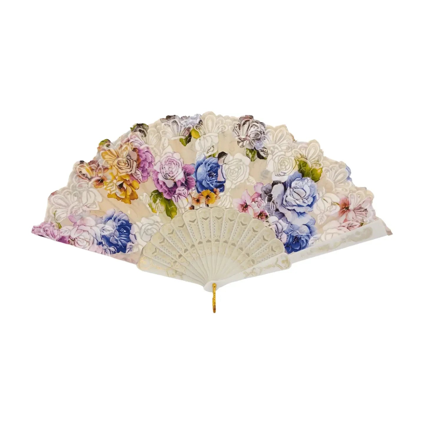 'Dame + the Devil' Floral Bouquet Hand Fan - Dame + the Devil Emporium