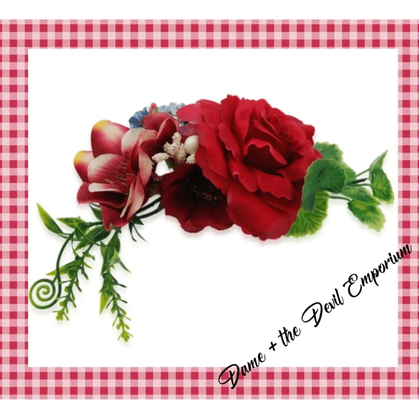 'Dame + the Devil' Floral Hair Clip - Rose - Dame + the Devil Emporium