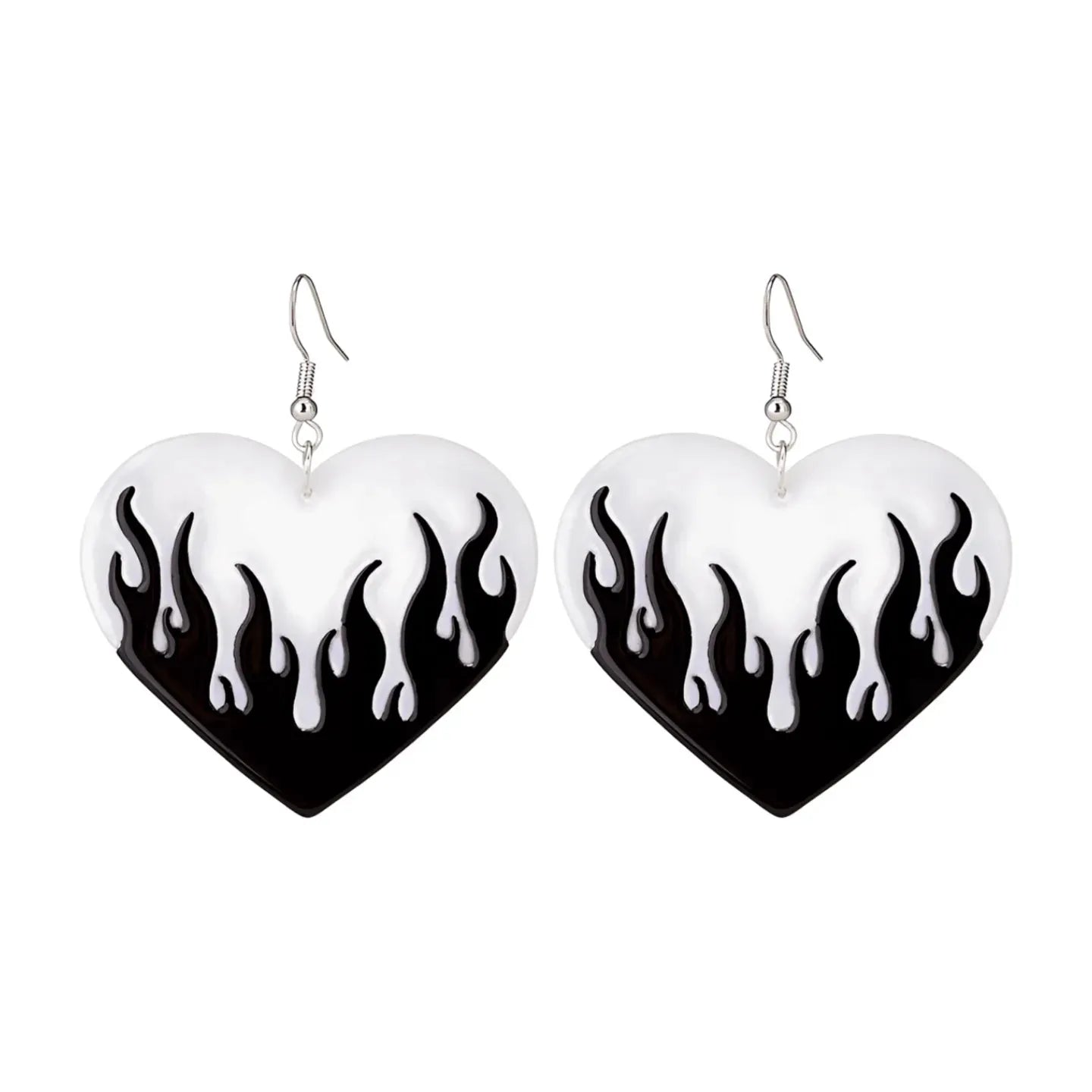 'Dame + the Devil' Heart Flame Earrings - Blue - Dame + the Devil Emporium