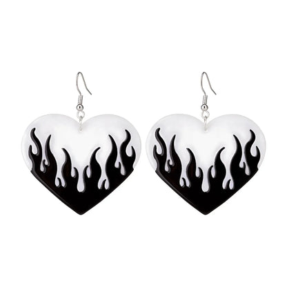 'Dame + the Devil' Heart Flame Earrings - Blue - Dame + the Devil Emporium