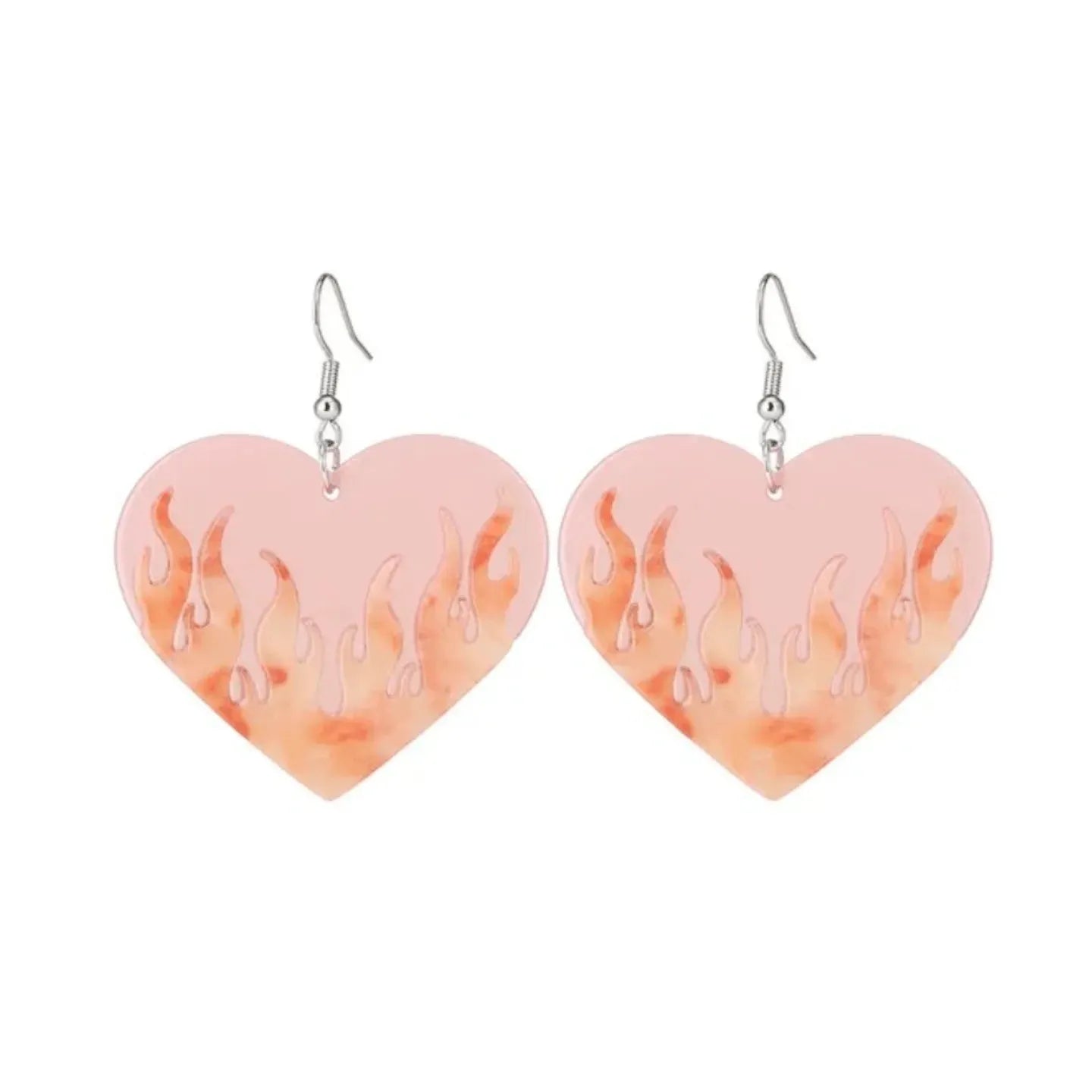 'Dame + the Devil' Heart Flame Earrings - Blue - Dame + the Devil Emporium