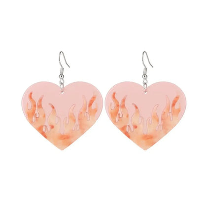 'Dame + the Devil' Heart Flame Earrings - Blue - Dame + the Devil Emporium