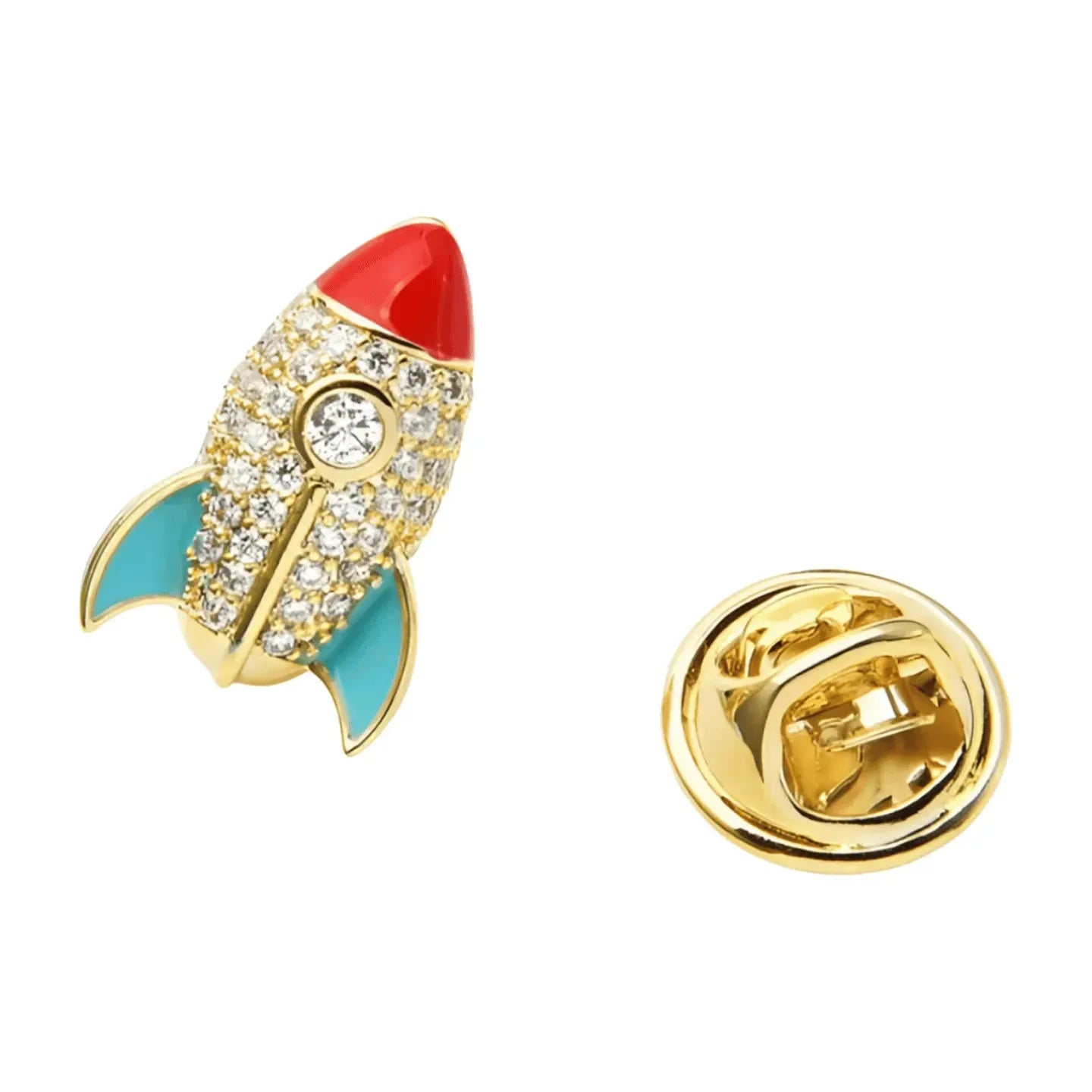 'Dame + the Devil' Rocket Razzle Lapel Pin - Dame + the Devil Emporium