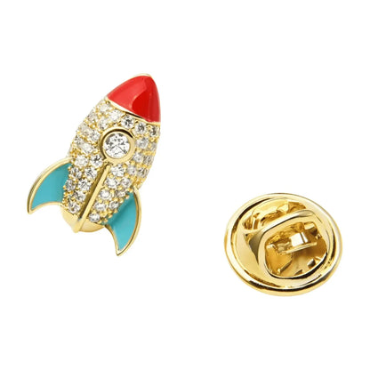 'Dame + the Devil' Rocket Razzle Lapel Pin - Dame + the Devil Emporium