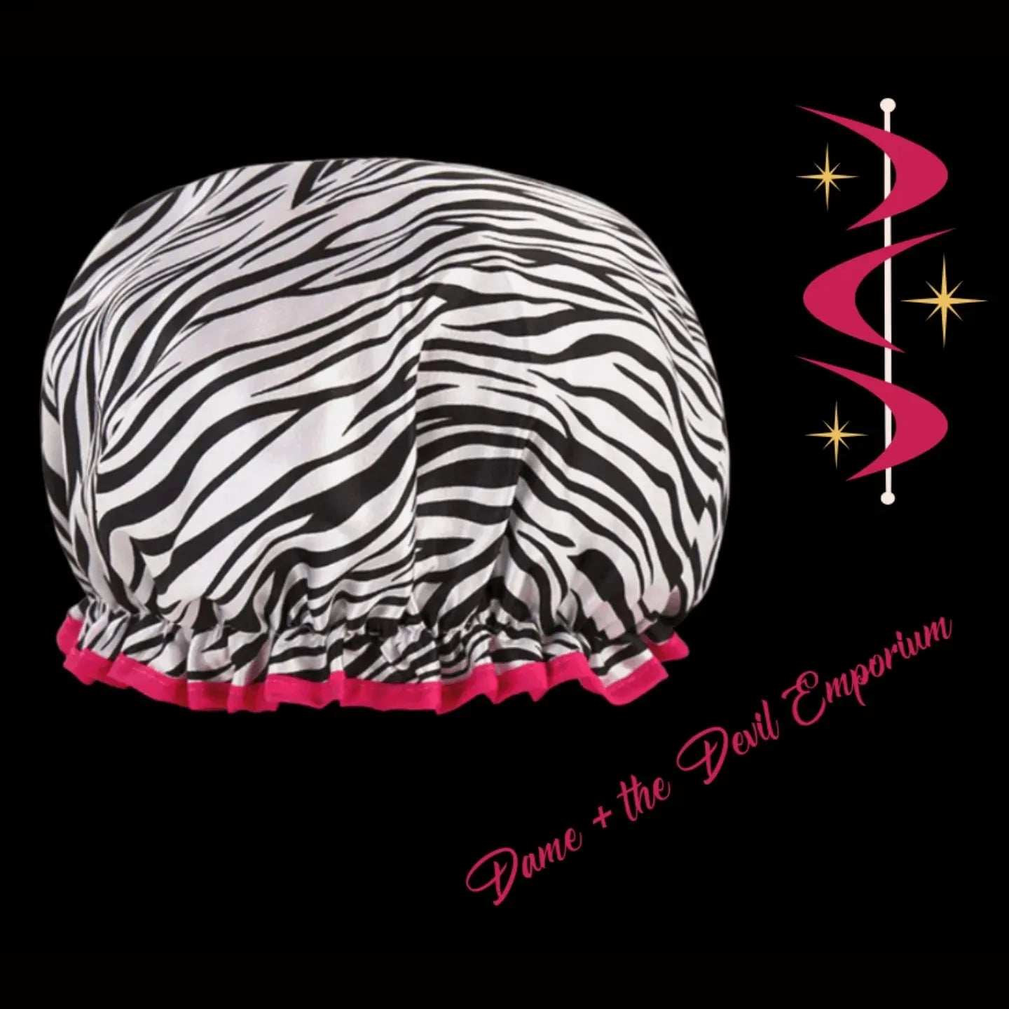 Zebra Shower Cap