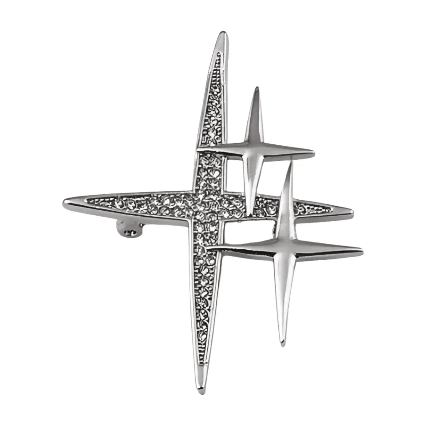 'Dame + the Devil' Triple Star Brooch - Silver - Dame + the Devil Emporium