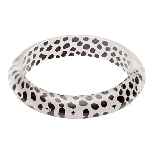 'Splendette' White Leopard Bangle - Dame + the Devil Emporium